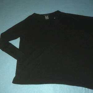 𝅺WENDY WILLIAMS One Sleeve, other side Open cape style black blouse NEW Size M